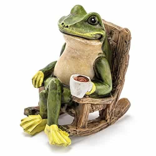Miniature Dollhouse FAIRY GARDEN Accessories ~  Antiqued Frog Toad Statue ~ NEW 