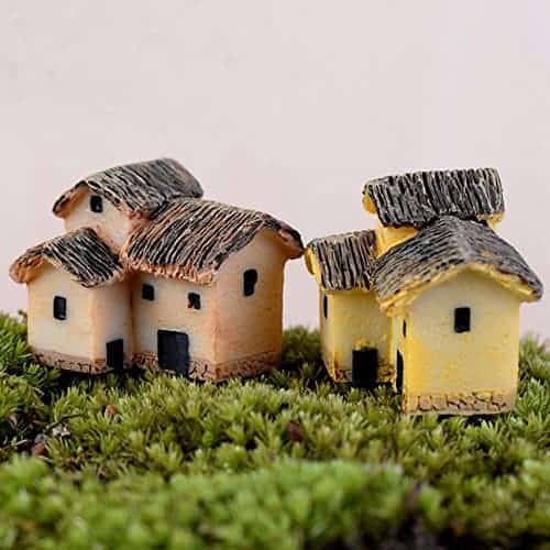 Cute Resin House Miniature House Fairy Garden Micro Landscape Home Garden DecBA 