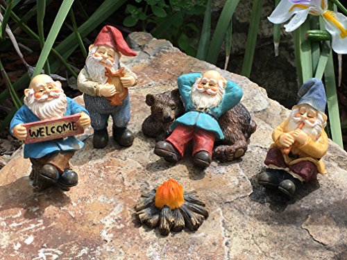 Download Happy Gnomes Camp 6 Piece Garden Gnome Set For The Miniature Fairy Garden By Glitzglam Teelie S Fairy Garden