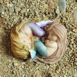 top collection miniature fairy garden and terrarium sleeping little mermaid friends
