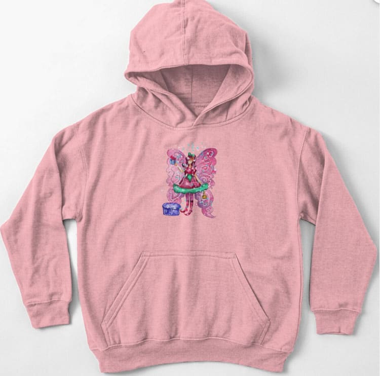 githa the gifting fairy kids pullover hoodie