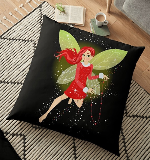 holly in a fairy tale pillow