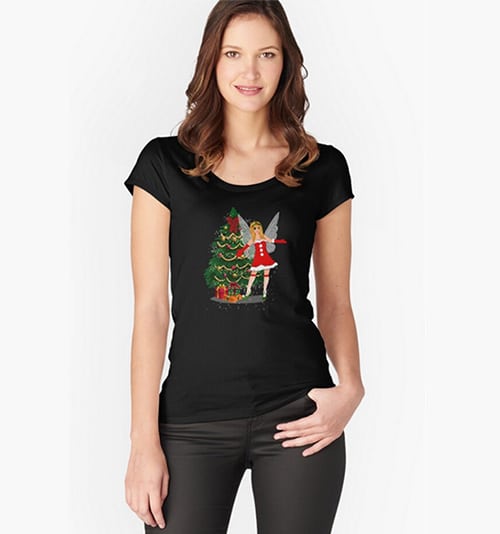 this is holly's magical fairy tale christmas black tshirt