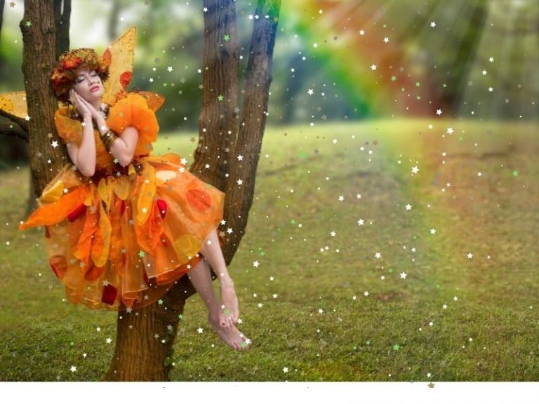 rainbow and napping fairy