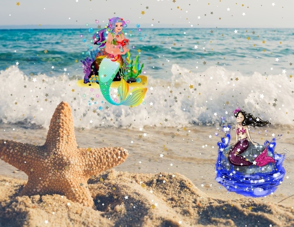 mermaids on beach