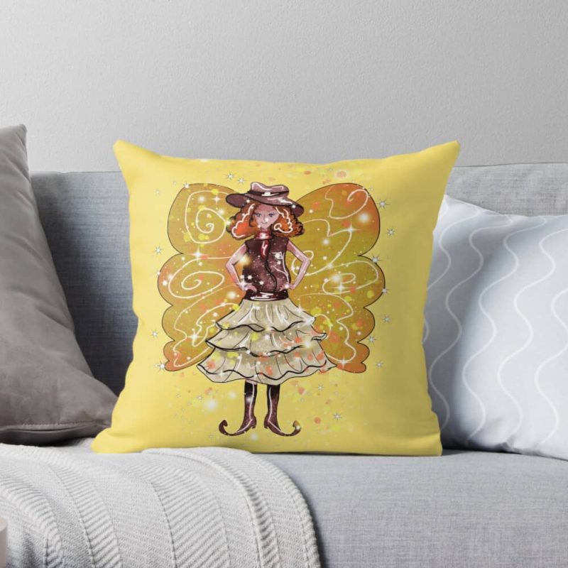 Willie Snap The Wild West Fairy™ Throw Pillow